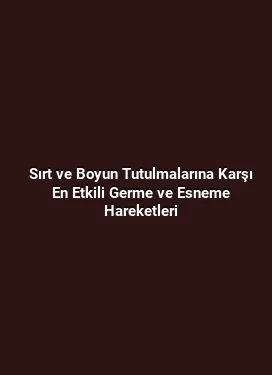 Sırt ve Boyun Tutulmalarına Karşı En Etkili Germe ve Esneme Hareketleri