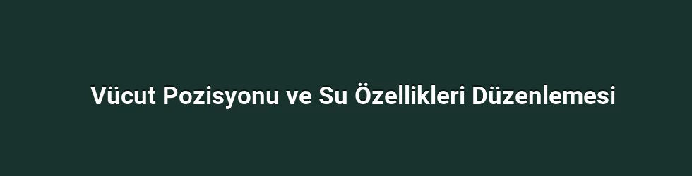 Vücut Pozisyonu ve Su Özellikleri Düzenlemesi