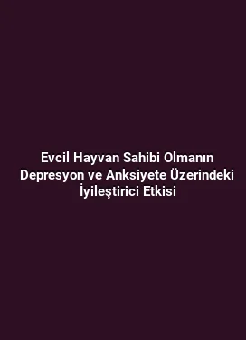 Evcil Hayvan Sahibi Olmanın Depresyon ve Anksiyete Üzerindeki İyileştirici Etkisi