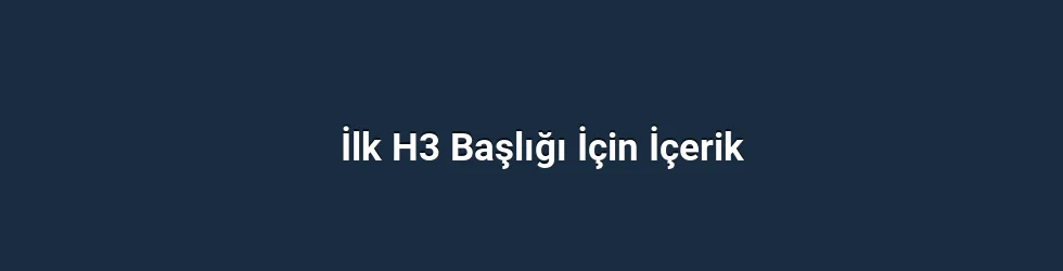 İhtiyaç Belirleme ve Kişisel Kapasite Uyum