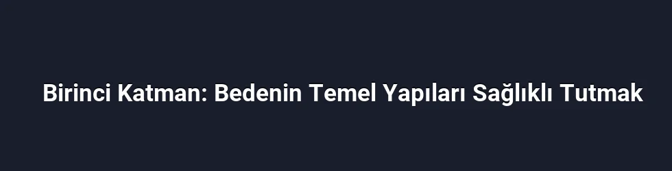 Birinci Katman: Bedenin Temel Yapıları Sağlıklı Tutmak