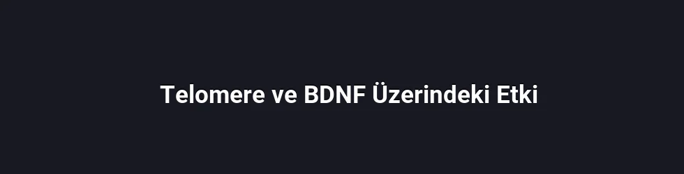 Telomere ve BDNF Üzerindeki Etki