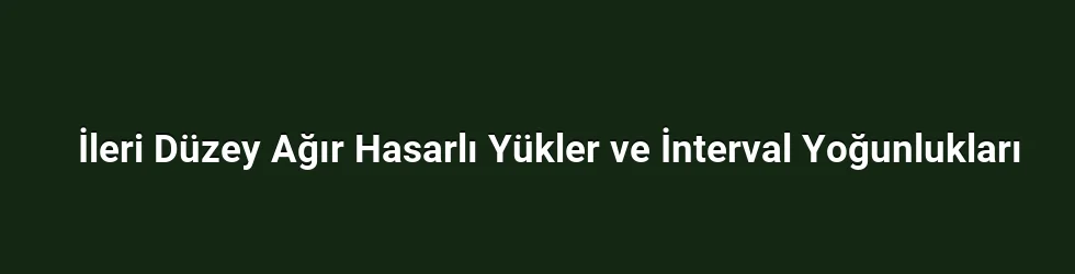 İleri Düzey Ağır Hasarlı Yükler ve İnterval Yoğunlukları