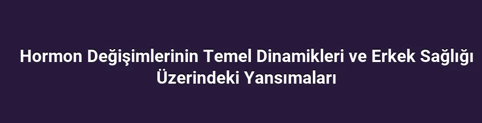 Hormon Değişimlerinin Temel Dinamikleri ve Erkek Sağlığı Üzerindeki Yansımaları