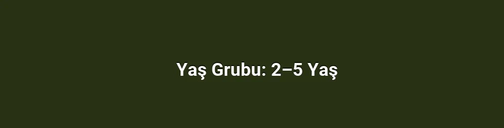 Yaş Grubu: 2–5 Yaş