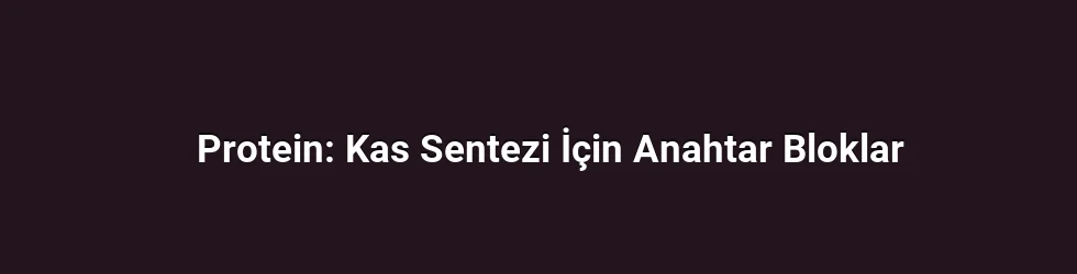 Protein: Kas Sentezi İçin Anahtar Bloklar