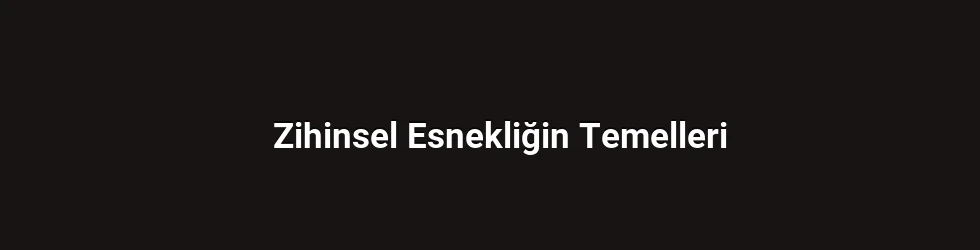 Zihinsel Esnekliğin Temelleri