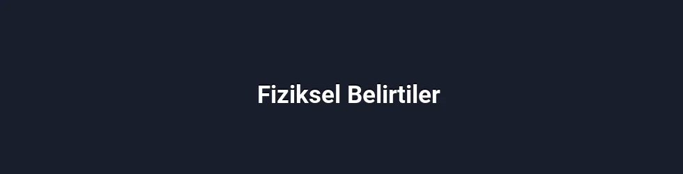 Fiziksel Belirtiler
