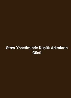 Stres Yönetiminde Küçük Adımların Gücü
